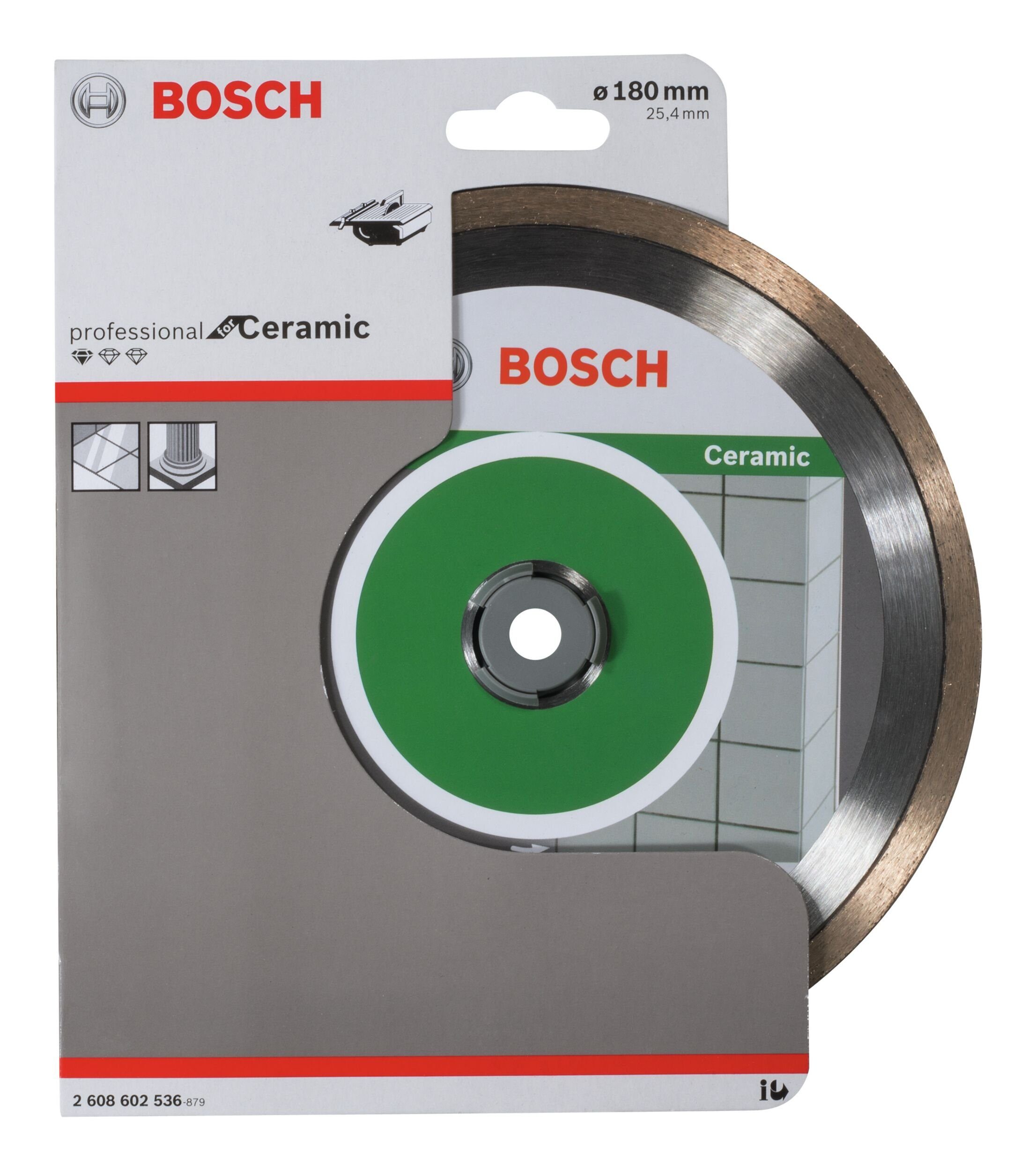 Thumbnail - BOSCH Trennscheibe, Ø 180 mm, Standard for Ceramic Diamanttrennscheibe - 180 x 25,4 x 1,6 x 7 mm