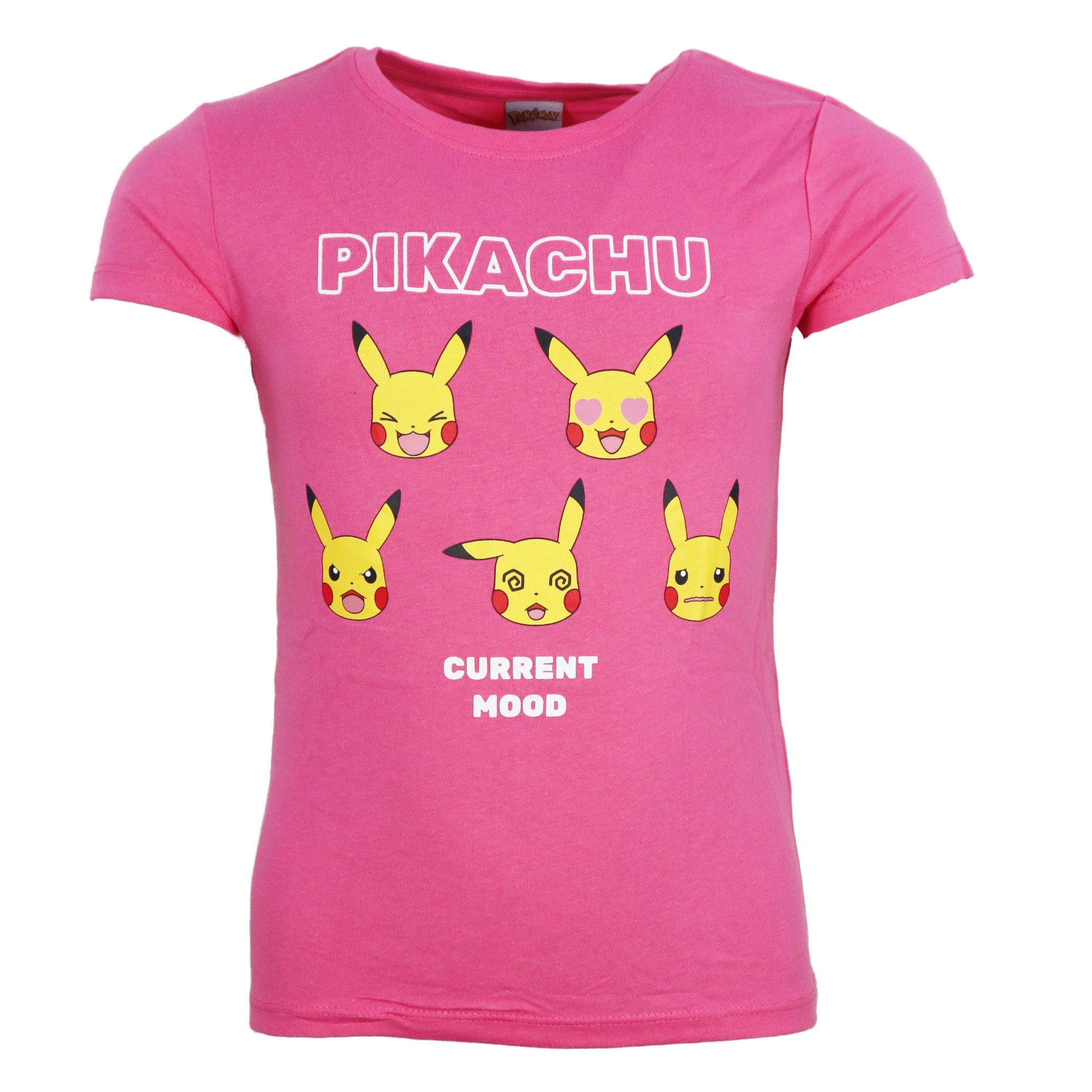 POKÉMON Print-Shirt Pokemon Pikachu Kinder T-Shirt Kurzarm Shirt Gr. 110 bis 152, 100% baumwolle