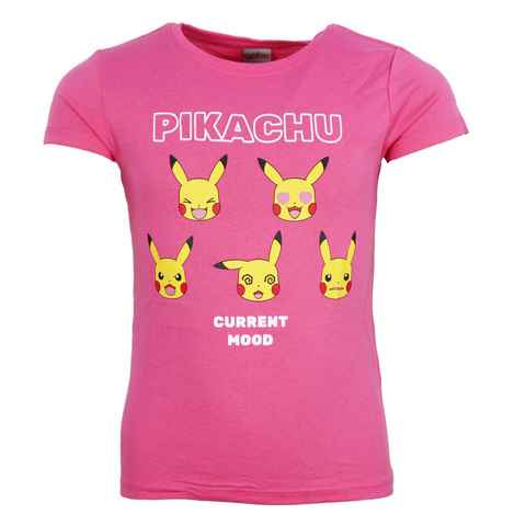 POKÉMON Print-Shirt Pokemon Pikachu Kinder T-Shirt Kurzarm Shirt Gr. 110 bis 152, 100% baumwolle