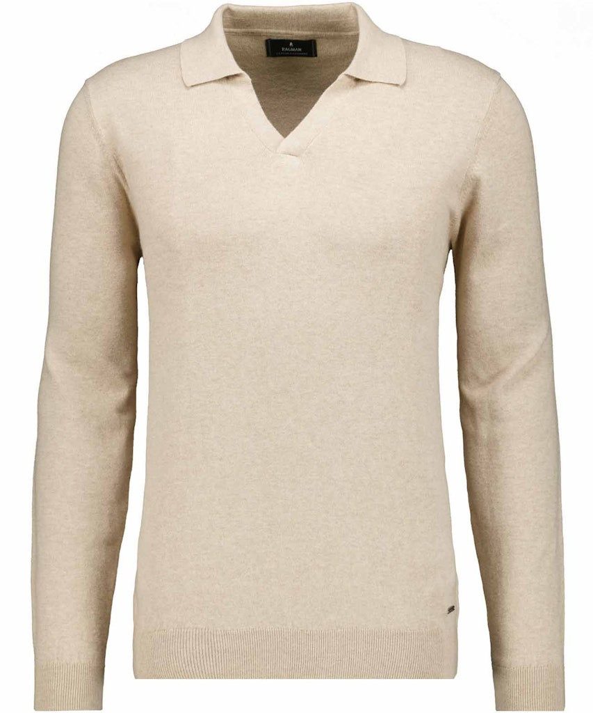 RAGMAN Strickpullover Polo revers collar