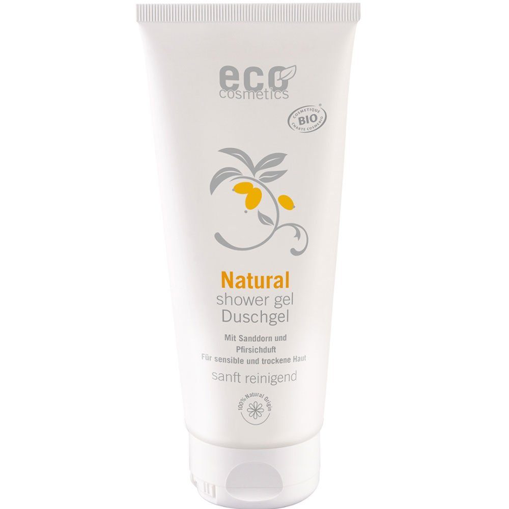 Eco Cosmetics Duschgel Pflege- Sanddorn-Pfirsich, Orange, 200 ml