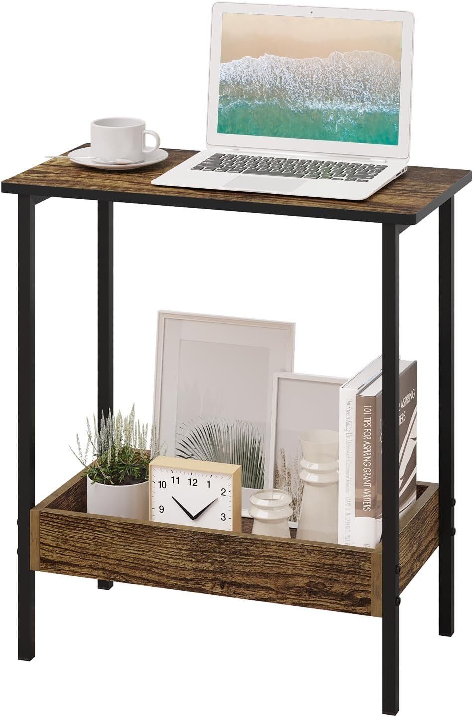 Woltu Beistelltisch (1-St), mit 2 Ablagen, Couchtisch mit Stauraum 50x55x25 günstig online kaufen