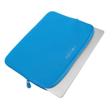 Tucano Laptop-Hülle Second Skin Colore, Neopren Schutzhülle, Blau 15 Zoll, Notebooks von 15 - 16 Zoll