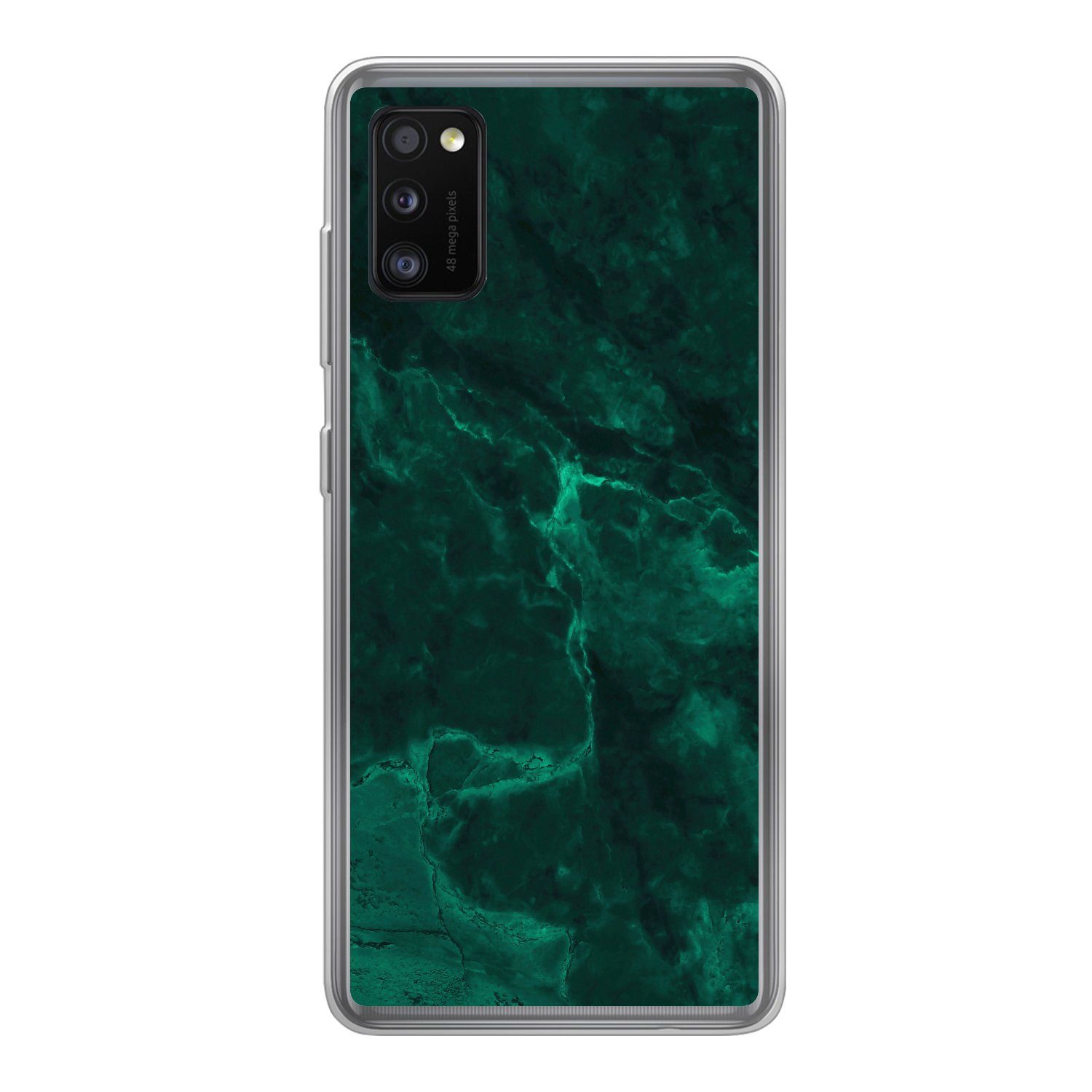 MuchoWow Handyhülle für Samsung Galaxy A41 Marmor - Limone - Grün - Strukturiert - Marmoro, Smartphone-Bumper, Print, Handy Schutzhülle Dünn