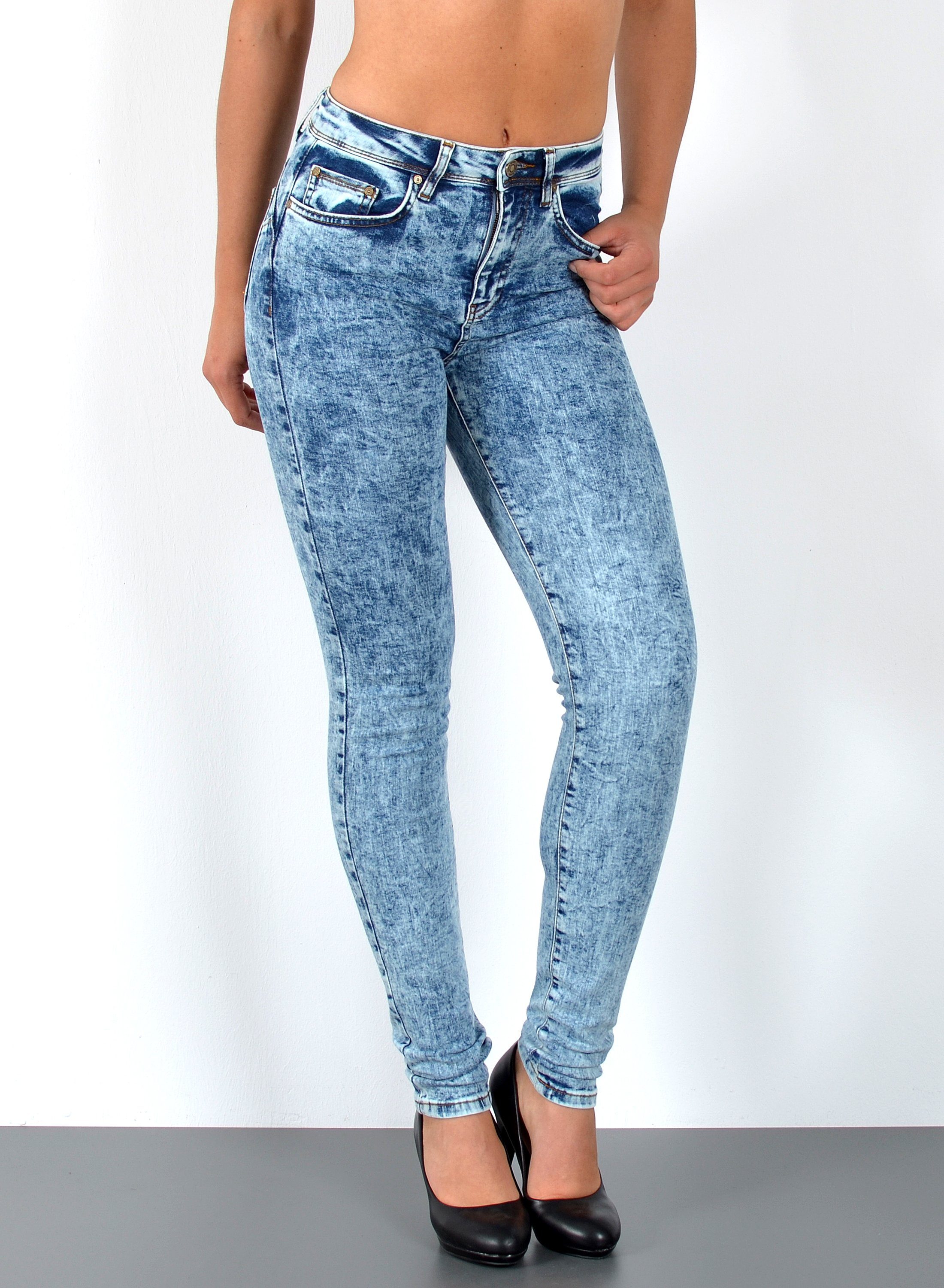 ESRA Skinny-fit-Jeans S800 Damen Jeanshose Skinny Leg High Waist Jeans Stre günstig online kaufen