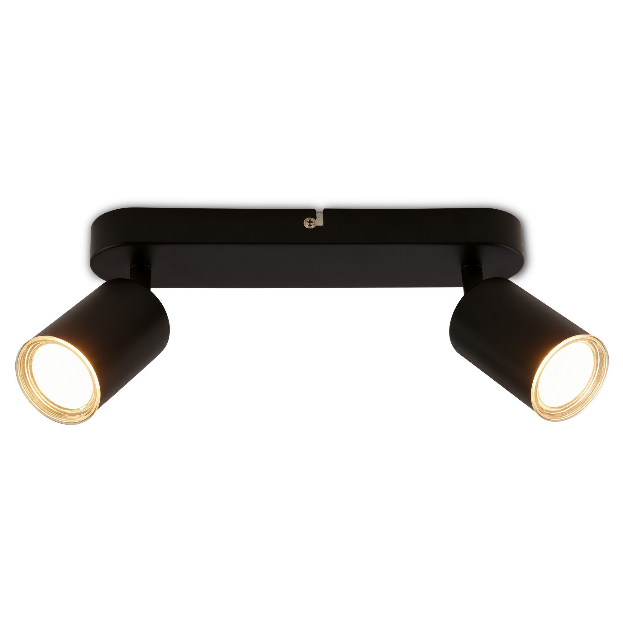 Briloner Leuchten LED Deckenspot Bad-Deckenlampe IP44 Badezimmer Wandspot, 2-flammig, ohne Leuchtmittel, Abhängig vom Leuchtmittel, Wohnzimmer, Schlafzimmer, Badezimmer, Büro