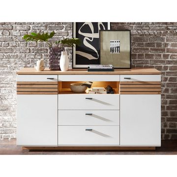 expendio Sideboard Frederik 4, weiß matt 175x97x47 cm