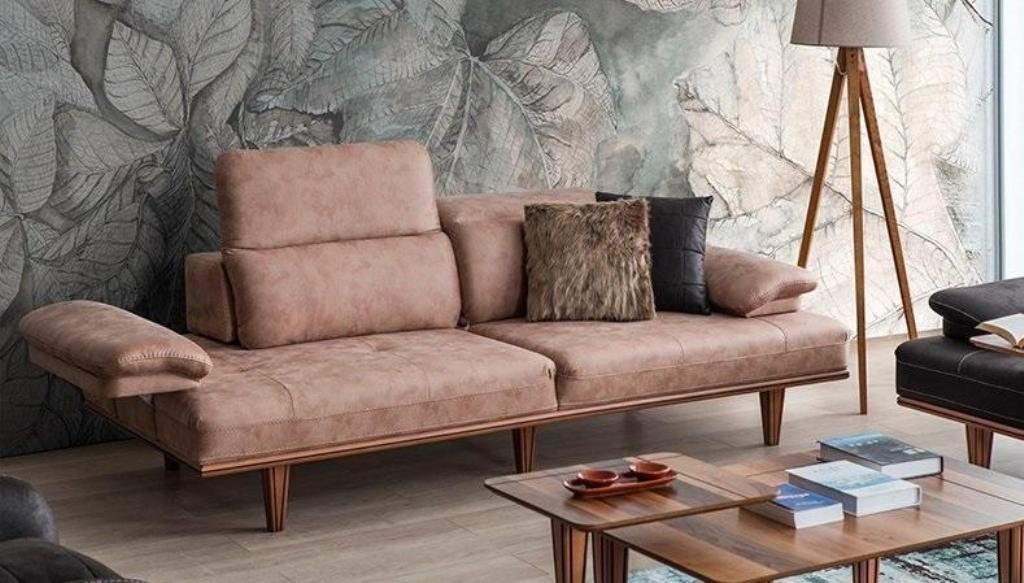 Europa Teile, Polster Möbel 1 Polster Multifunktion Couch Dreisitzer Made Beige, in JVmoebel Sofa Couchen