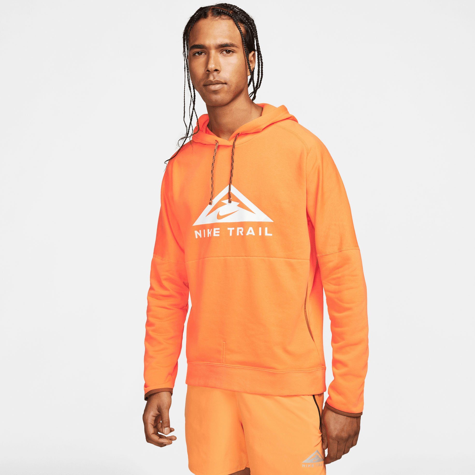 TRAIL PULLOVER Kapuzensweatshirt RUNNING Nike MEN'S HOODIE TRAIL HOUR DRI-FIT MAGIC orange