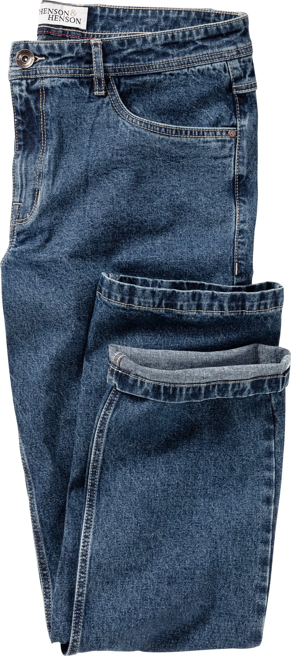 HENSON&HENSON Stretch-Jeans (Set, 2er-Pack) aus strapazierfähigem 12 oz Denim
