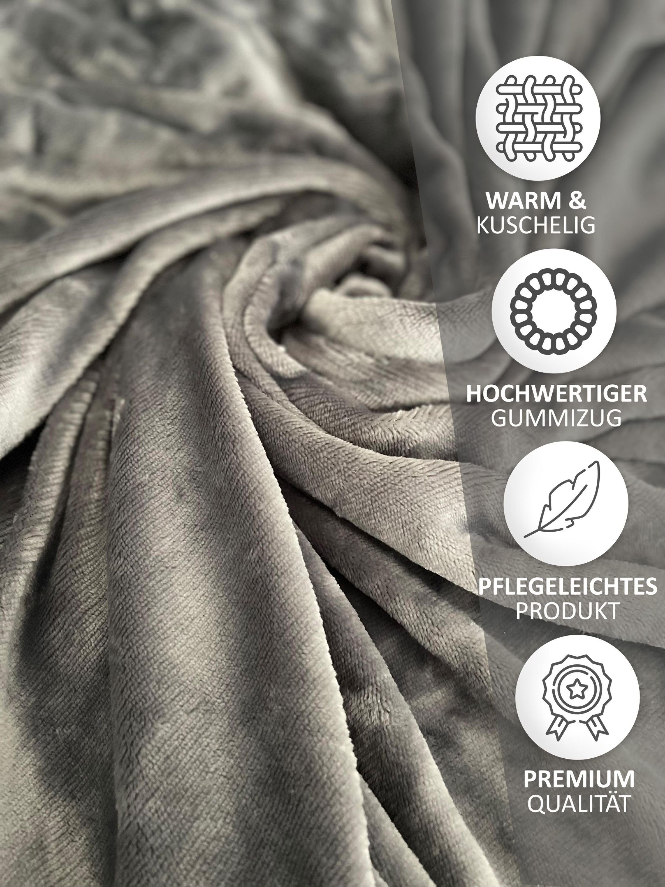 Leonado Vicenti Spannbettlaken Winter Teddy Plüsch, Nicki, Gummizug: rundum günstig online kaufen