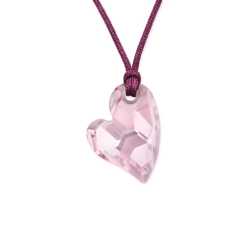 Ketten-Set Kette mit LA CRYSTALE™ Kristallherz aus 925 Silber Damen