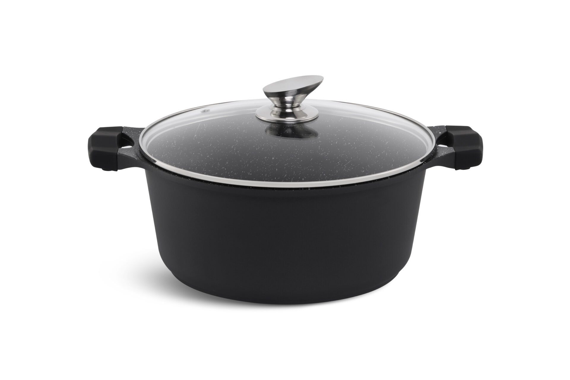 Edenberg Topf-Set Schwarze Töpfe, Topfset, Kasserolle, Pfanne, GLASDECKEL Topfset, Aluminium, Keramik (10-tlg., Zeitloses Design des Topfsets. Eine ideale Geschenkidee)