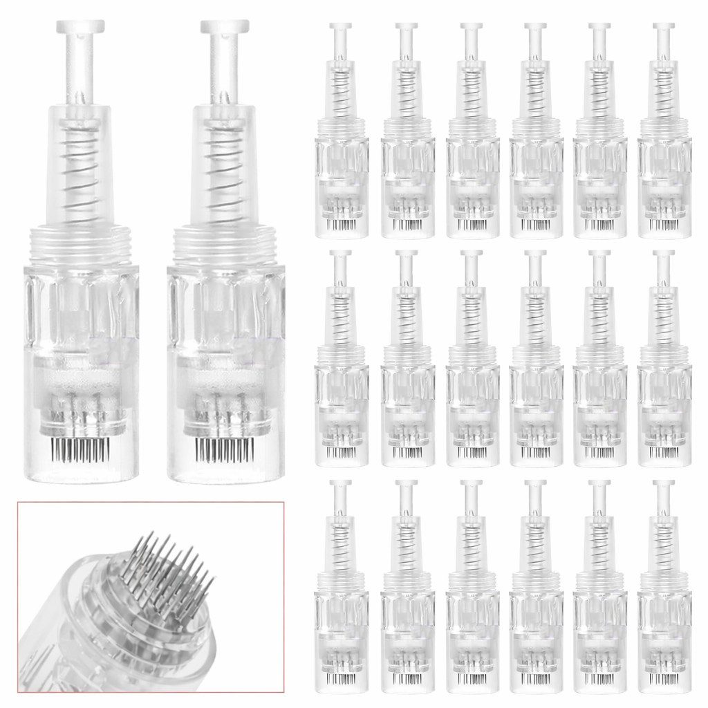 COOL-i ® Micro-Needling Microneedling Pen 0-2,5mm, 9 Stufen, 7 LED-Lichter, 12 Nadelköpfe, Für ergänzende Hautpflege & Hautbildverbesserung V2