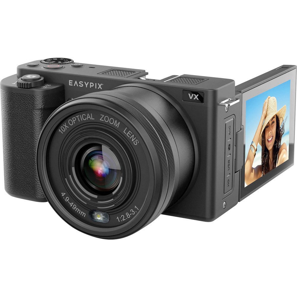 Easypix Easypix VX6430 Digitalkamera 64 Megapixel Opt. Zoom: 10 x Schwarz 4K- Kompaktkamera