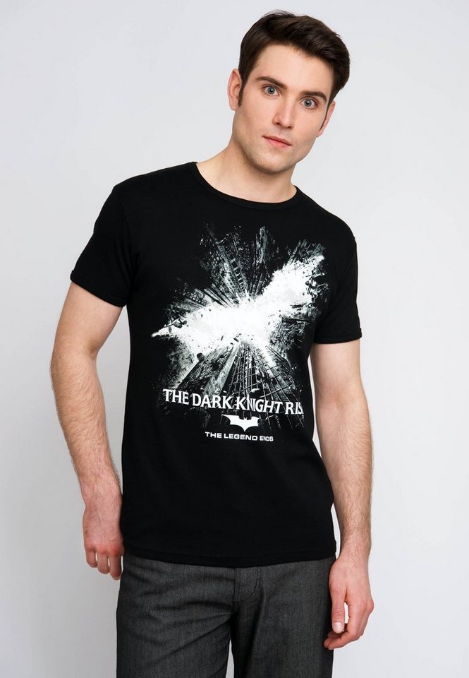 LOGOSHIRT T-Shirt Batman The Dark Knight Rises mit tollem Batman-Logo
