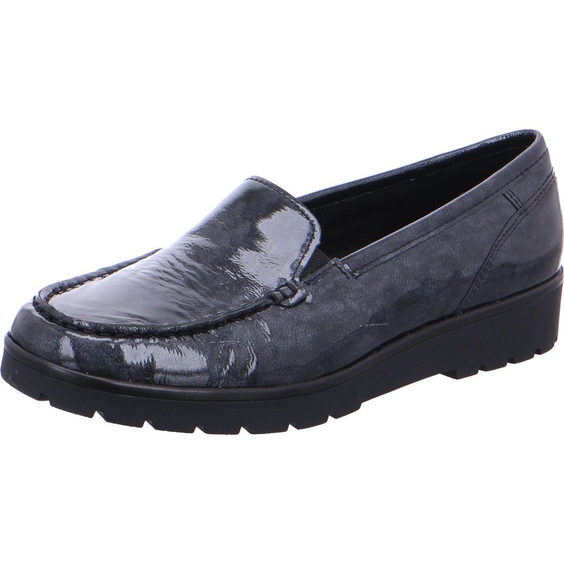 Lackleder Schuhe, schwarz 049497 Slipper Dallas Slipper Ara Damen Ara -