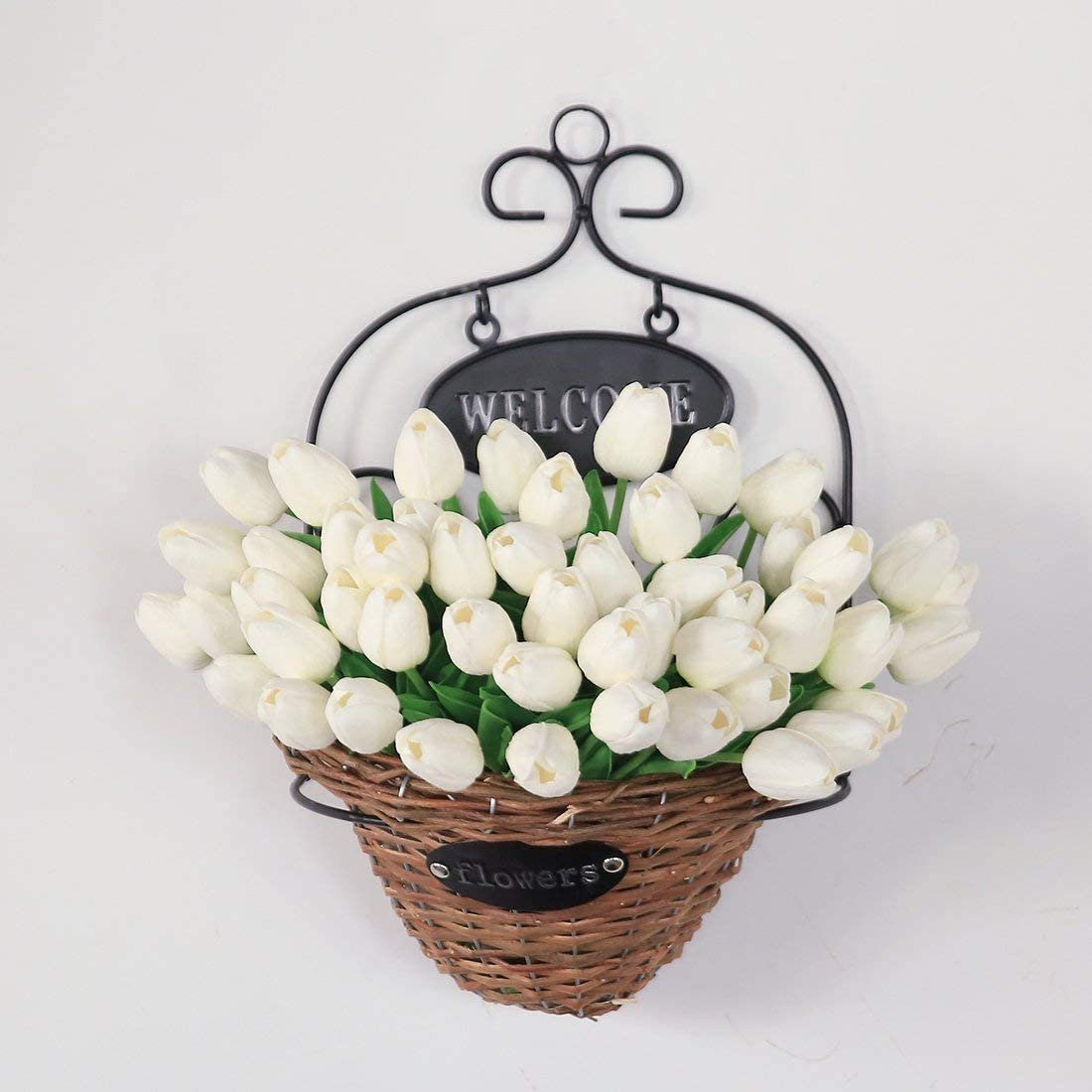 Kunstblume 10 Stück echte Blumen Zuhause, für Hochzeitsfeier, Tulpen Weiß Party,Dekoration Künstliche künstliche Tulpen, Mutoy