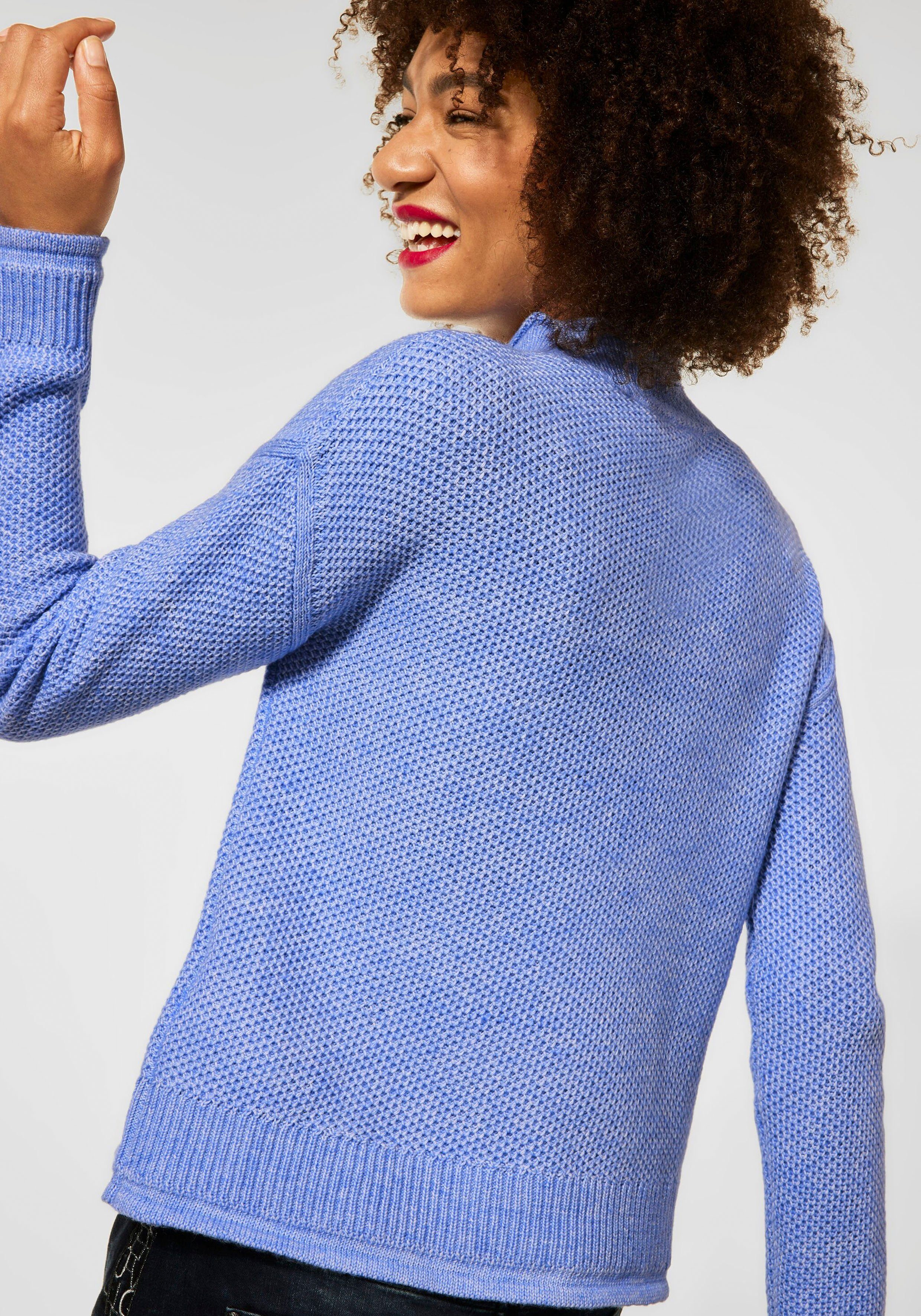 Damen Pullover STREET ONE Strickpullover mit modischer Struktur Optik