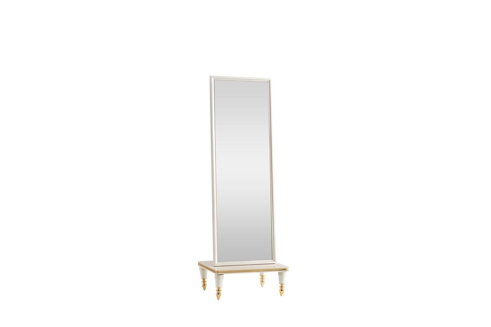 JVmoebel Spiegel Spiegel Weiß Elegantes Stehspiegel Schlafzimmer Metall Modern
