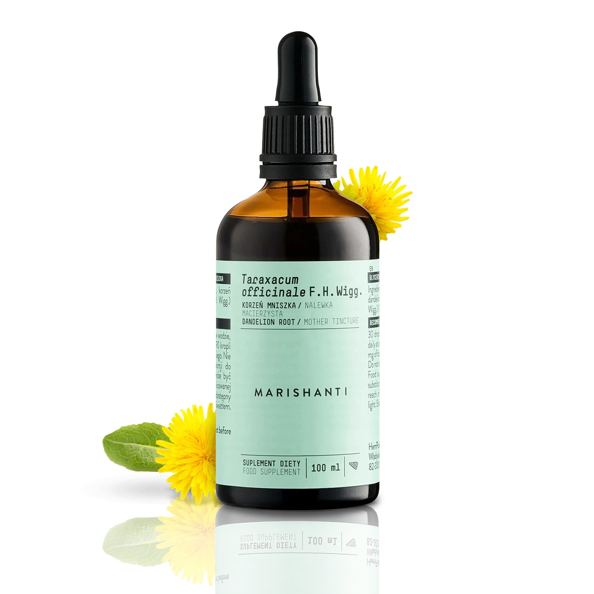 MARISHANTI Löwenzahnwurzel Extrakt – alkoholfreie Tropfen, bekannt aus der Pflanzenkunde (Taraxacum officinale) à 100 ml, – Vegan