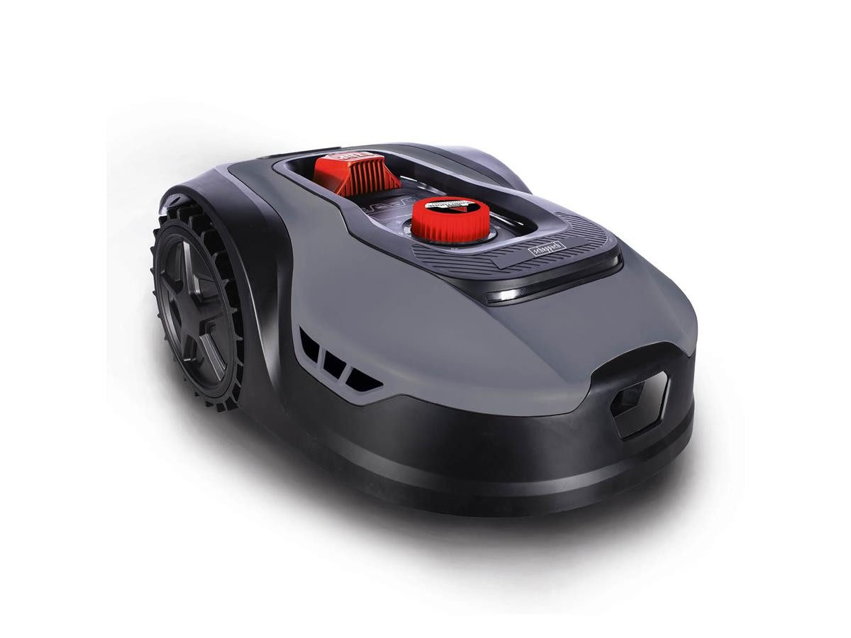 Scheppach robotic lawnmower RLM500W, for lawns up to 500 m², includes 9 cutting blades, cutting height adjustment 20–60 mm, low noise