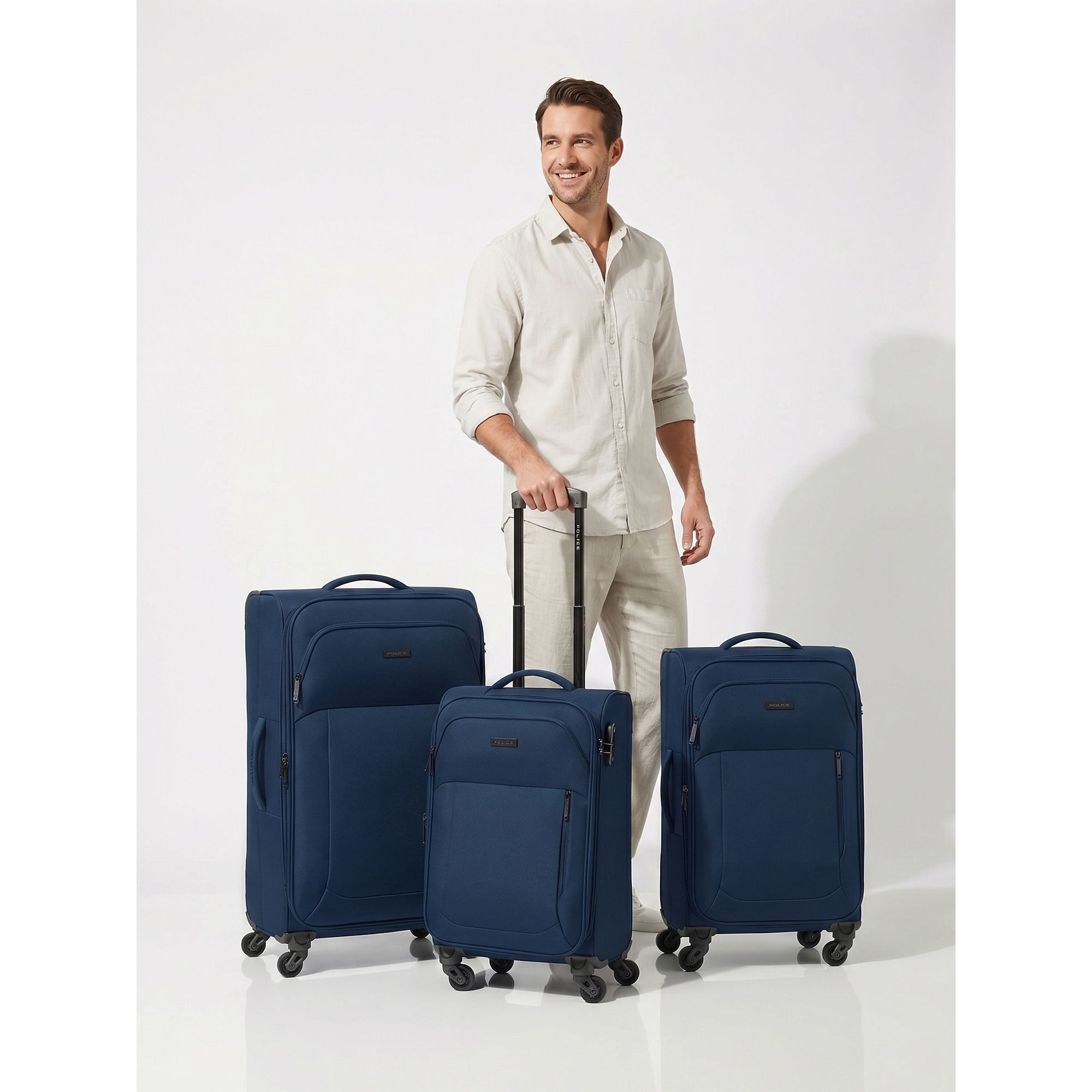 Police Trolleyset San Francisco, 4 Rollen, (3-teilig, 3 tlg), Polyester
