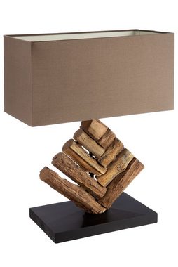 GILDE Tischleuchte GILDE Lampe Tribe - braun - H. 46cm x B. 35cm