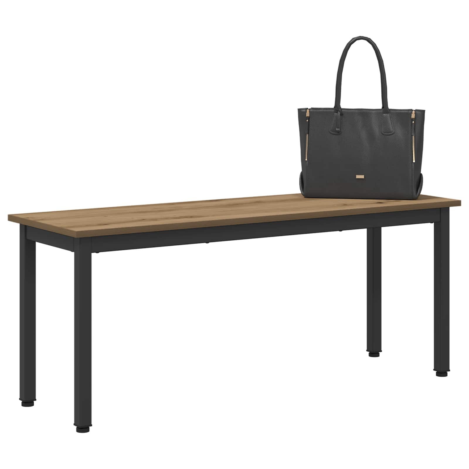 vidaXL Sitzbank Bank Kunsthandwerk Eiche 110 x 35 x 45 cm Holzwerkstoff (1-St)