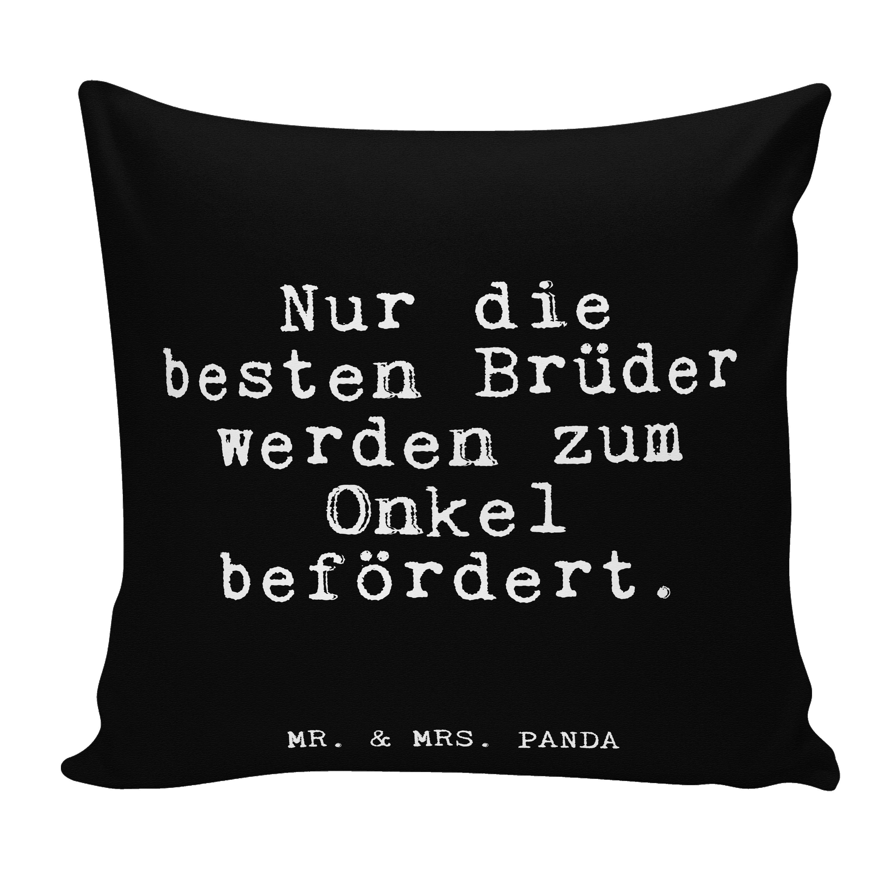 Mr. & Mrs. Panda Dekokissen »Nur die besten Brüder... Schwarz