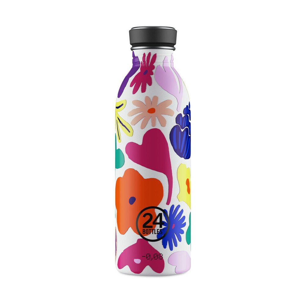 24 Bottles Trinkflasche Trinkflasche 0,5 l Urban Bottle Acqua Fiorita, Trinkflasche, Ø6,5cm, 18/8 Edelstahl, mehrfarbig