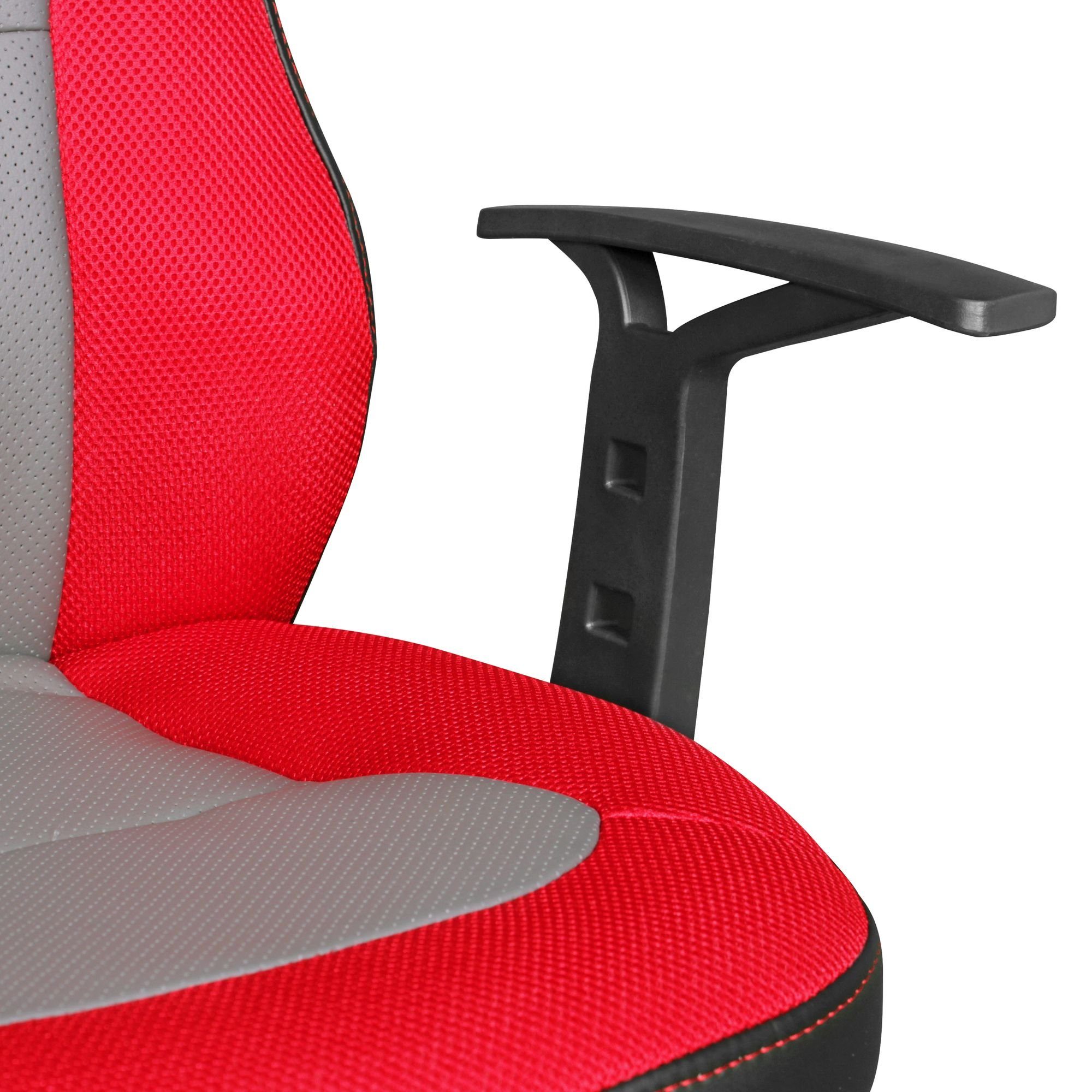 Ergonomisch, mit Armlehnen - KADIMA Grau DESIGN Rot, FAST Kinderstuhl | Kinder-Stuhl Rot höhenverstellbar,