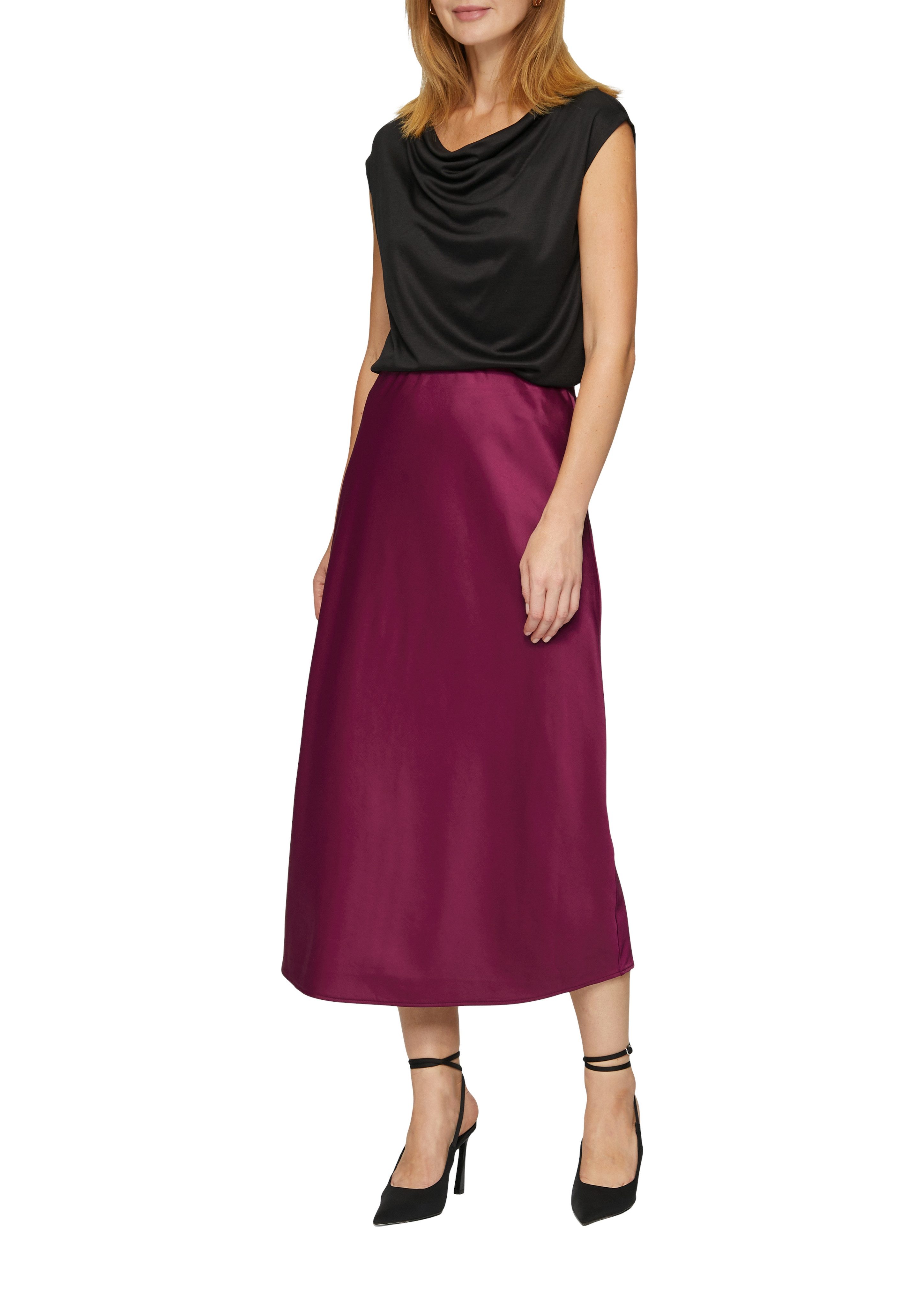 s.Oliver BLACK LABEL Satinrock in Satin günstig online kaufen
