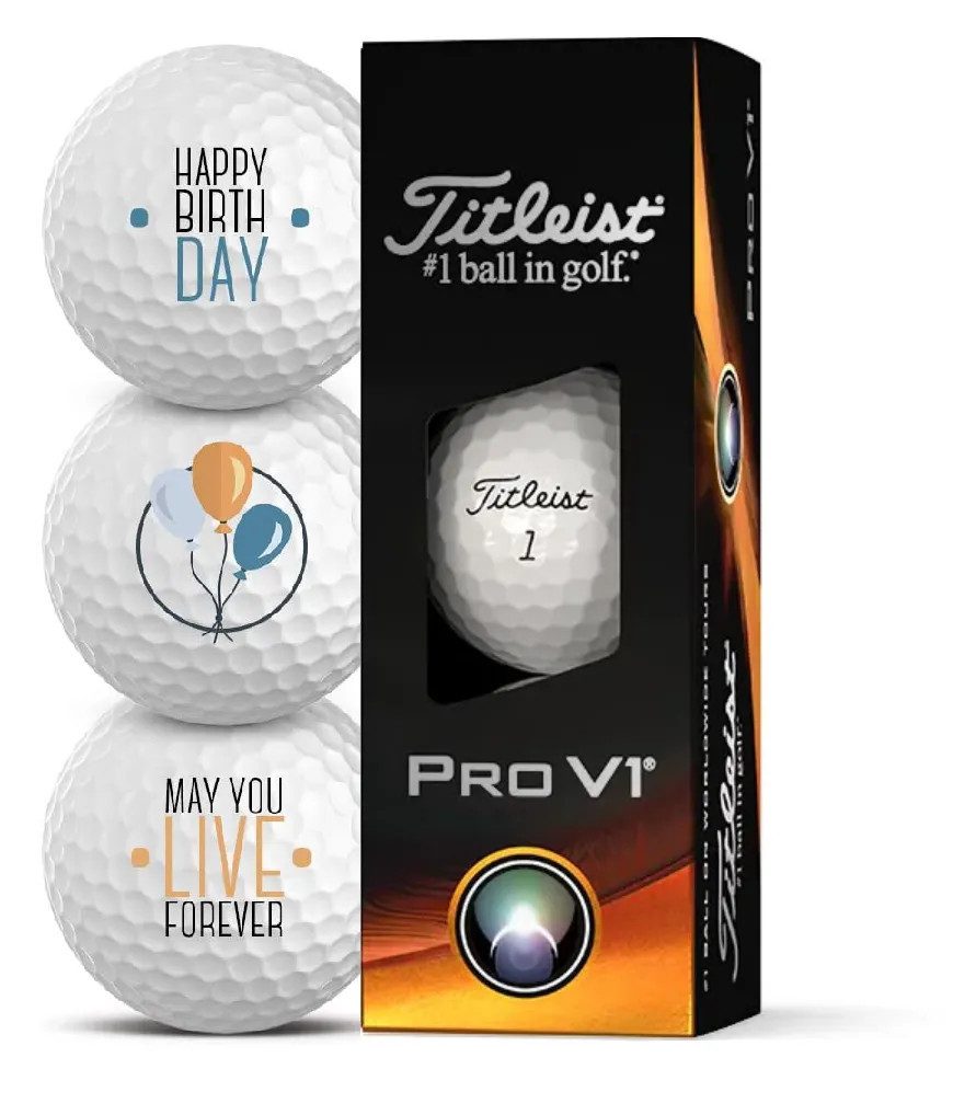 Titleist Golfball Pro V1 "Happy Birthday" Geburtstags Golfbälle (1-St)