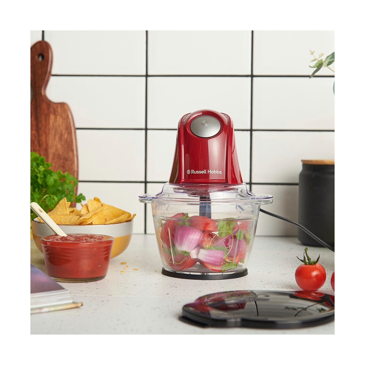 RUSSELL HOBBS Zerkleinerer Mini Zerkleinerer elektrischer Mixer 27132-56 Desire Red