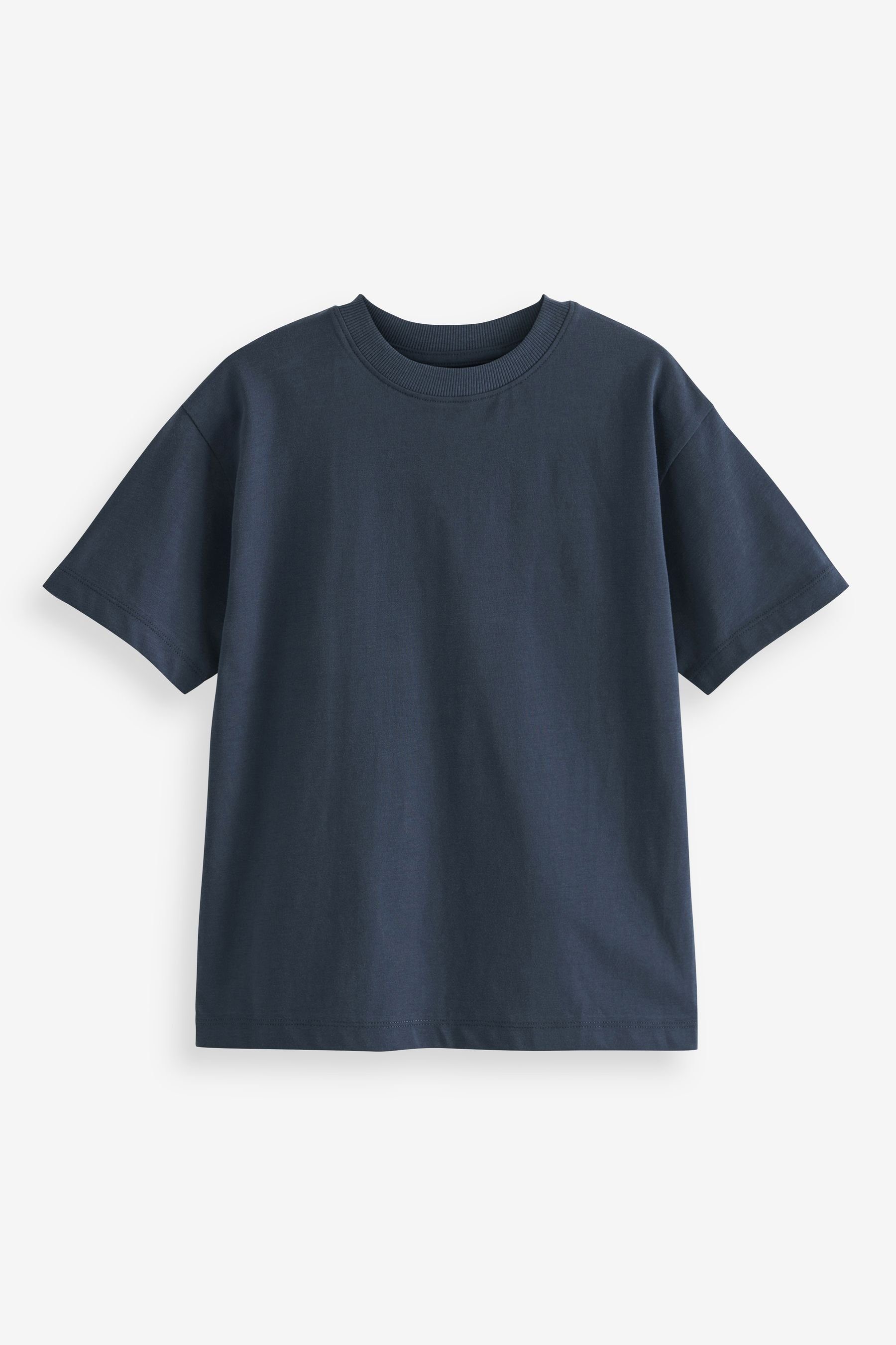 Next T-Shirt Kurzärmeliges Relaxed Fit T-Shirt (1-tlg) Navy Blue