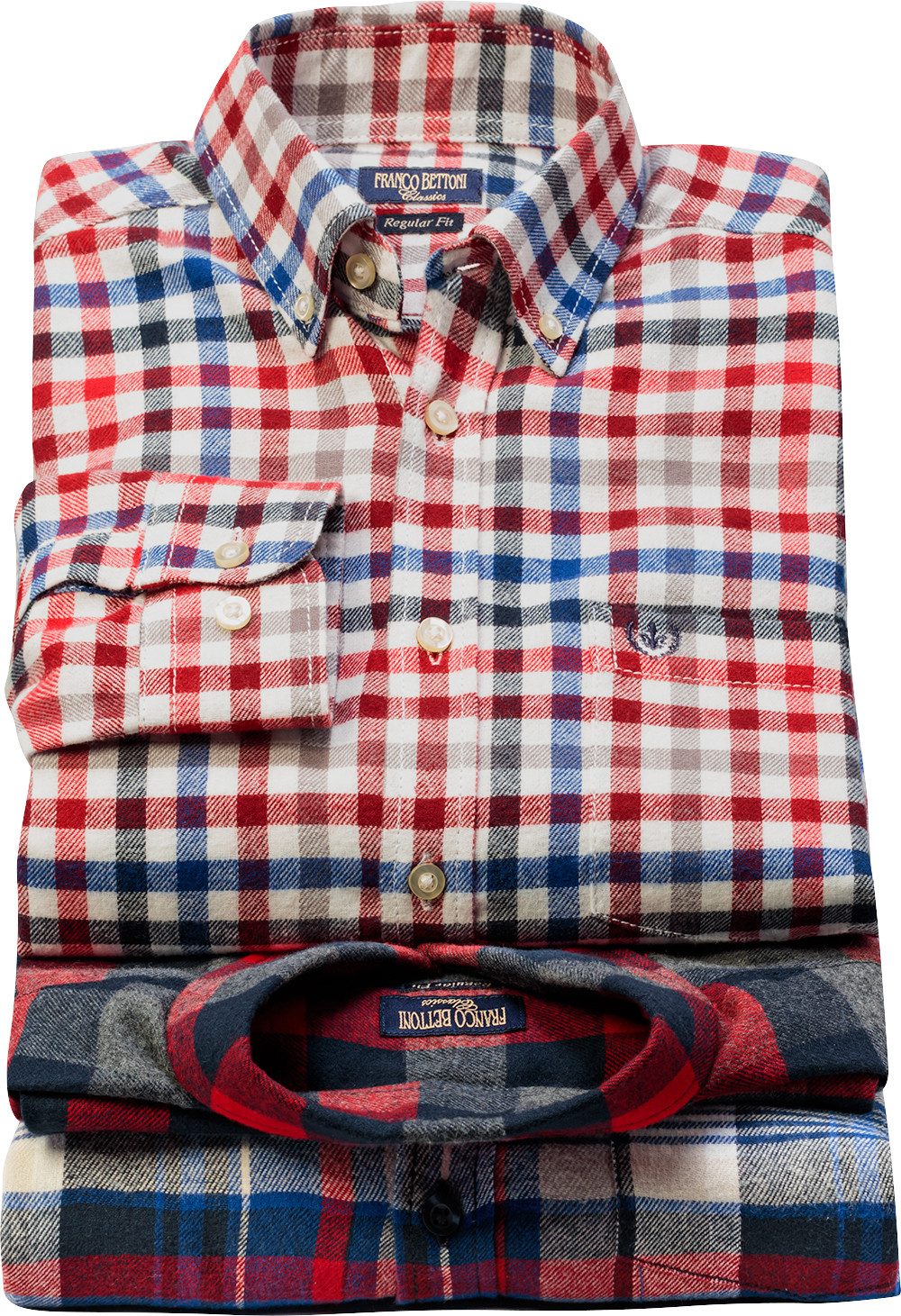 Franco Bettoni Flanellhemd (Set, 3er Pack günstig online kaufen