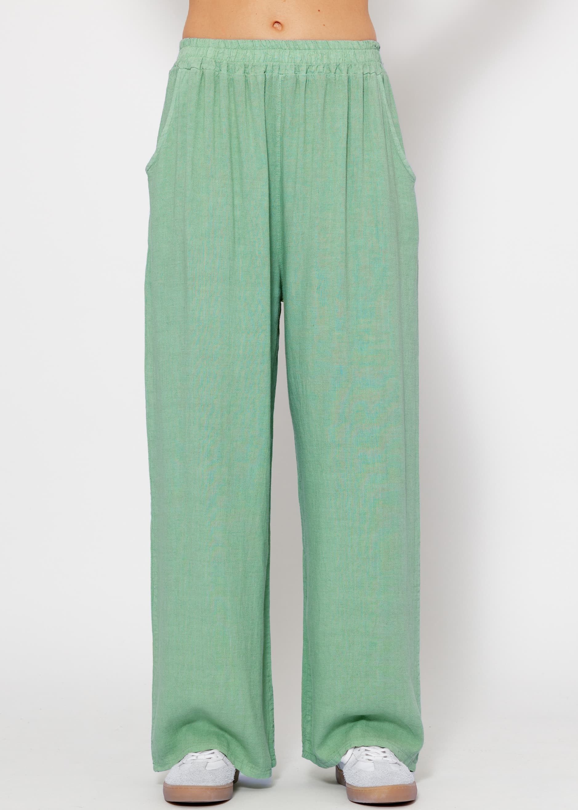 SASSYCLASSY Leinenhose Lässige Viskose Leinen Mix Hose in weiter Passform günstig online kaufen
