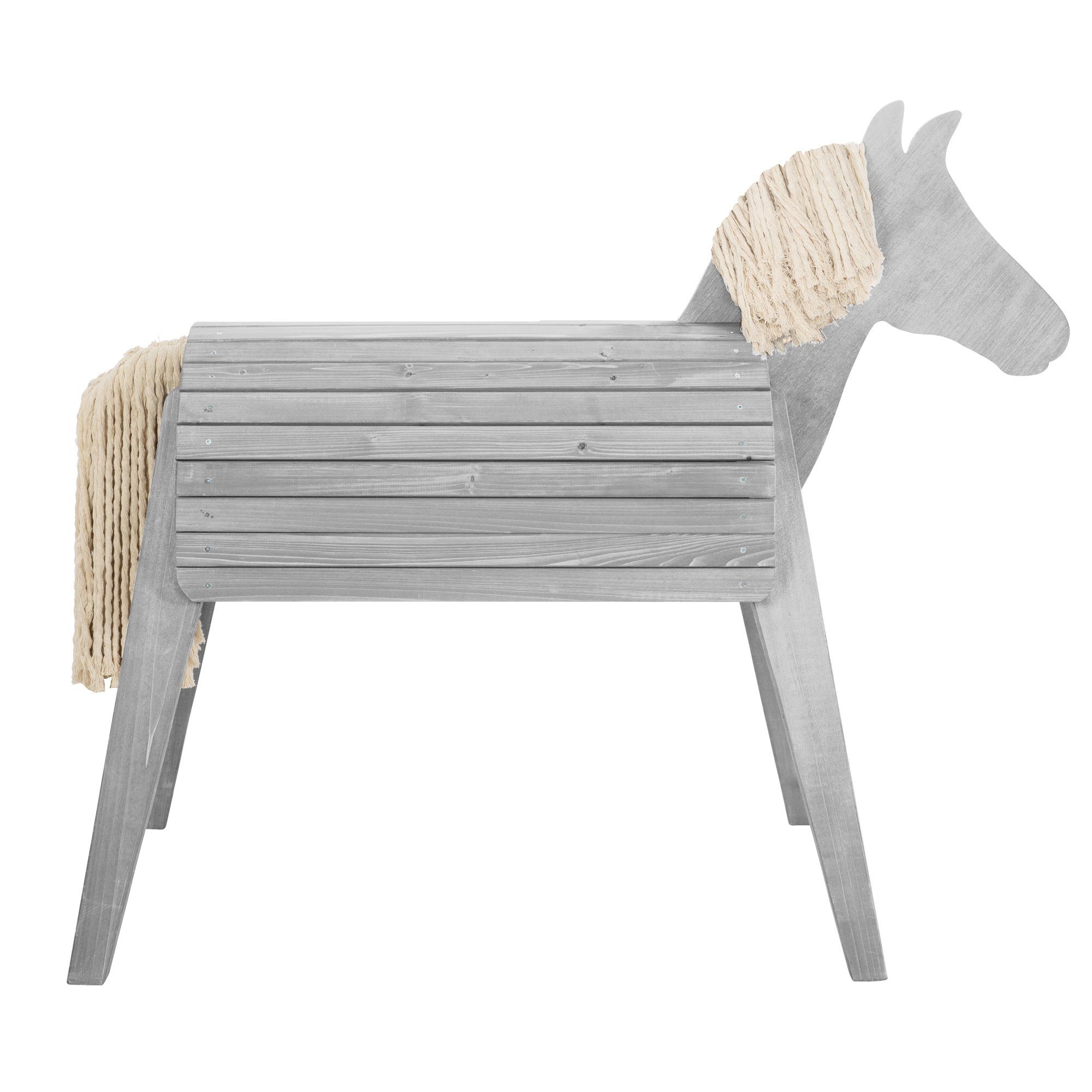 roba® Holzpferd Outdoor- & Voltigierpferd, Mähne und Schweif frisierbar, aus FSC zertifiziertem Massivholz