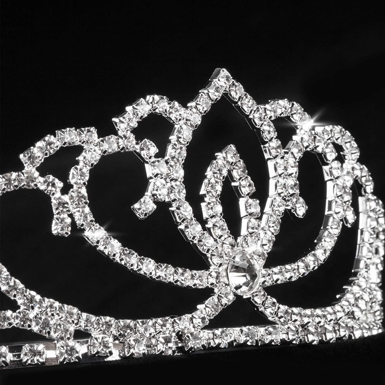 Katara Diadem Zubehör Strass Diadem Haarspange für Kinder, Damen, Cinderella Haarreif, Fasching, Karneval, Krone, Mädchen, Prinzessinen