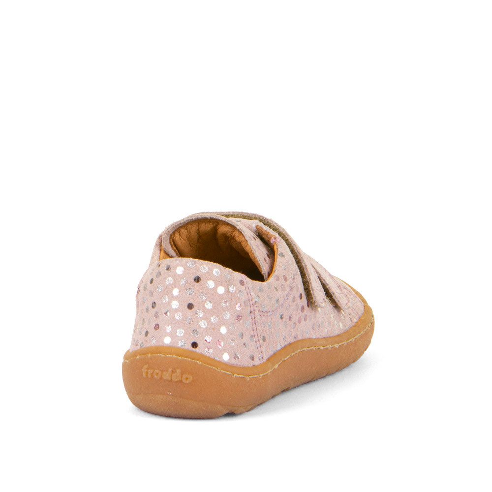 froddo® Barefoot Base Klettschuh, Konfirmationsschuh, Barfußschuh mit Metallic-Dots verziert