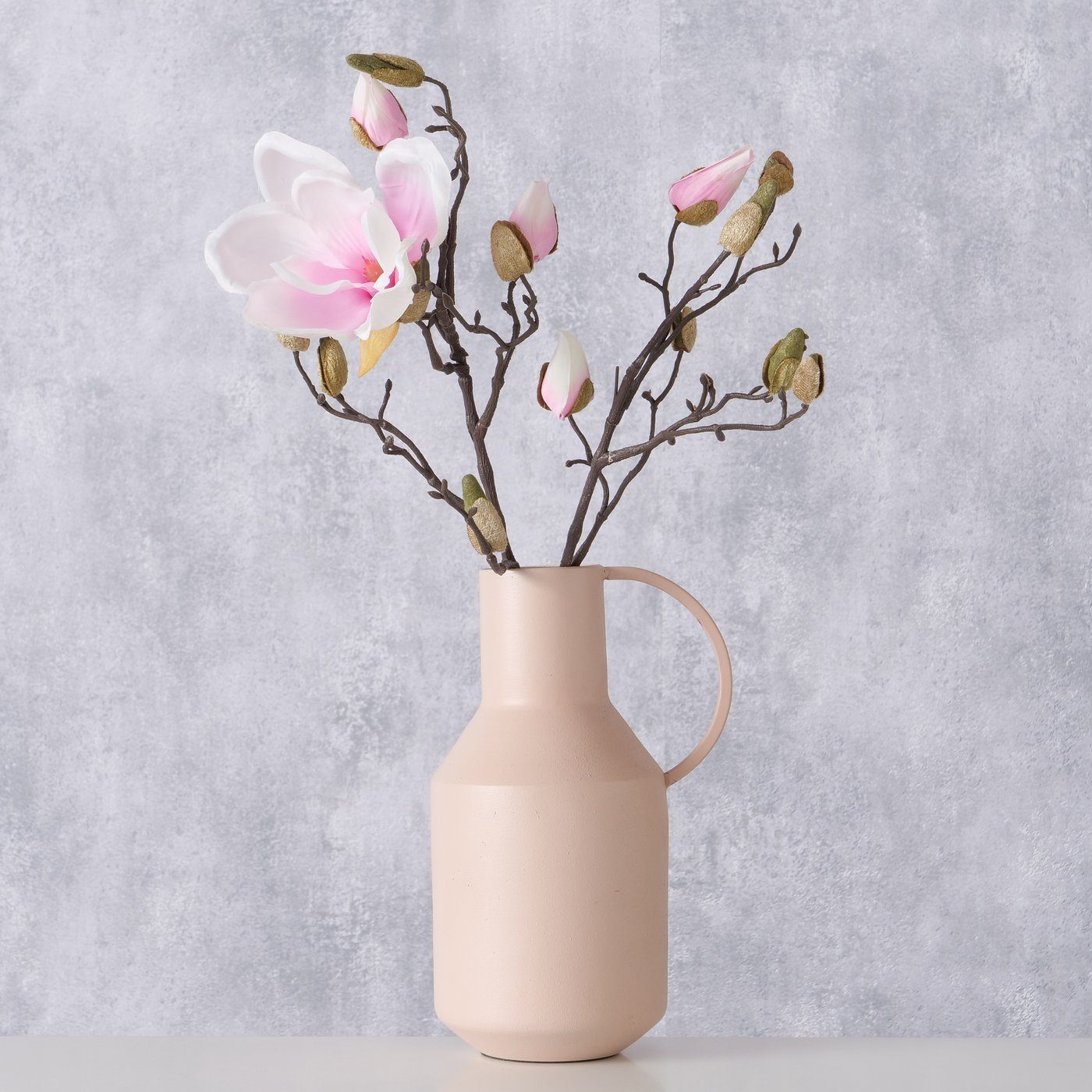 BOLTZE Dekovase "Vaza" aus Metall in rosa H22cm, Vase