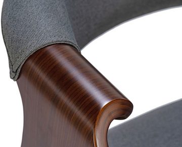 CLP Esszimmerstuhl Foley, Stoff oder Kunstlederbezug mit Holzgestell