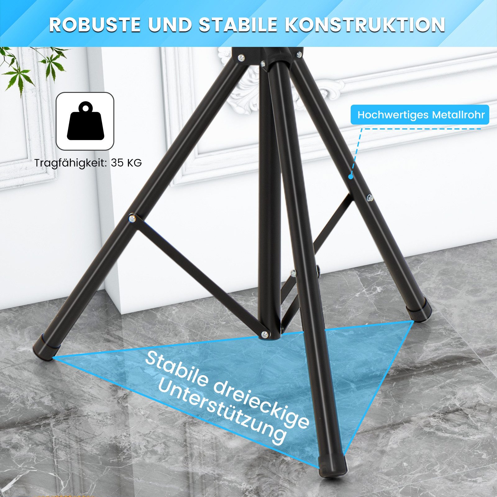 KOMFOTTEU Beamer-Standfuß, (TV Ständer aus Metall, für 21–47 Zoll Bildschirm)