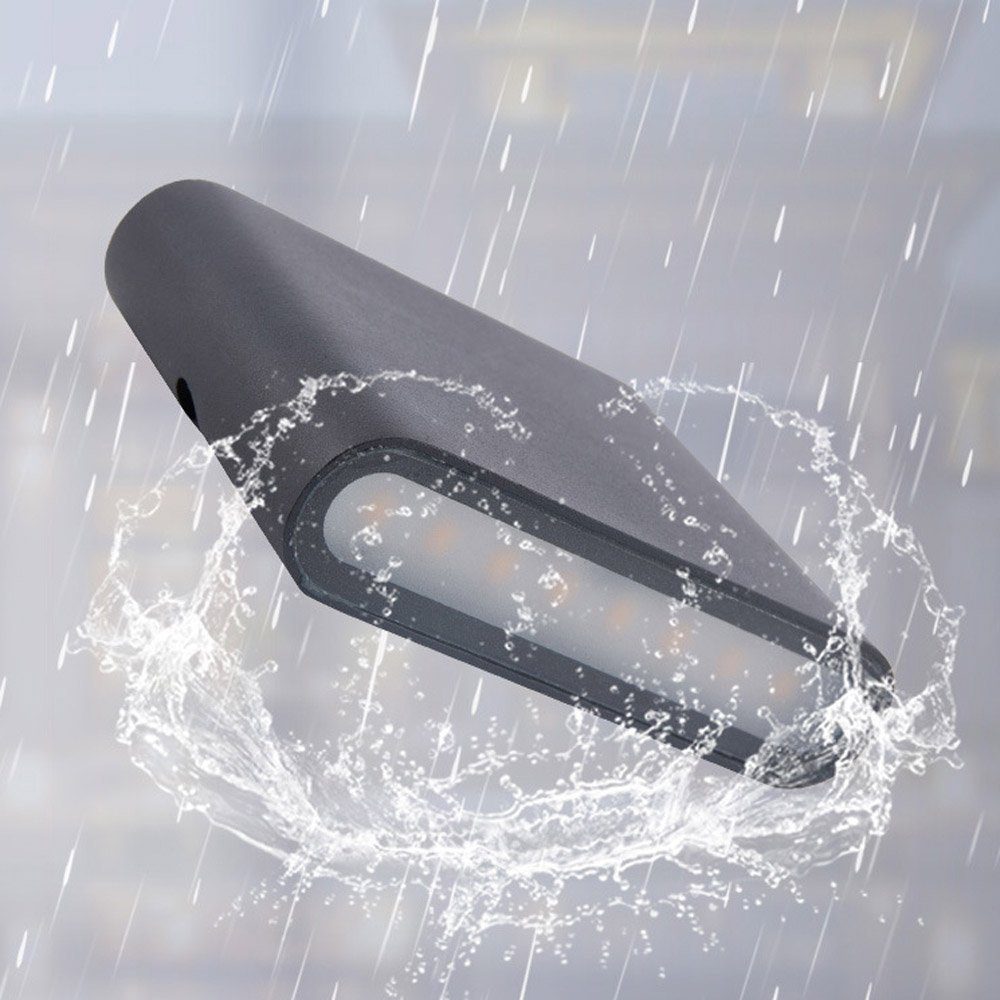 Rosnek LED Außen-Wandleuchte 6W/12W,Flur Strahler Licht, Gartenleuchte, Balkon Licht, 6W, COB-LED, Kaltweiß, Warmweiß, LED Wandleuchte