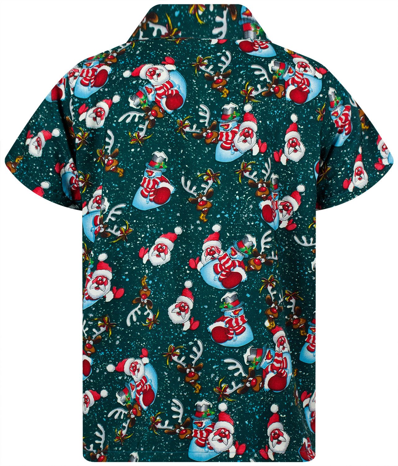 King Kameha Hawaiihemd Christmas Snowflakes Funky Hawaii-Hemd Kurzarm Front günstig online kaufen