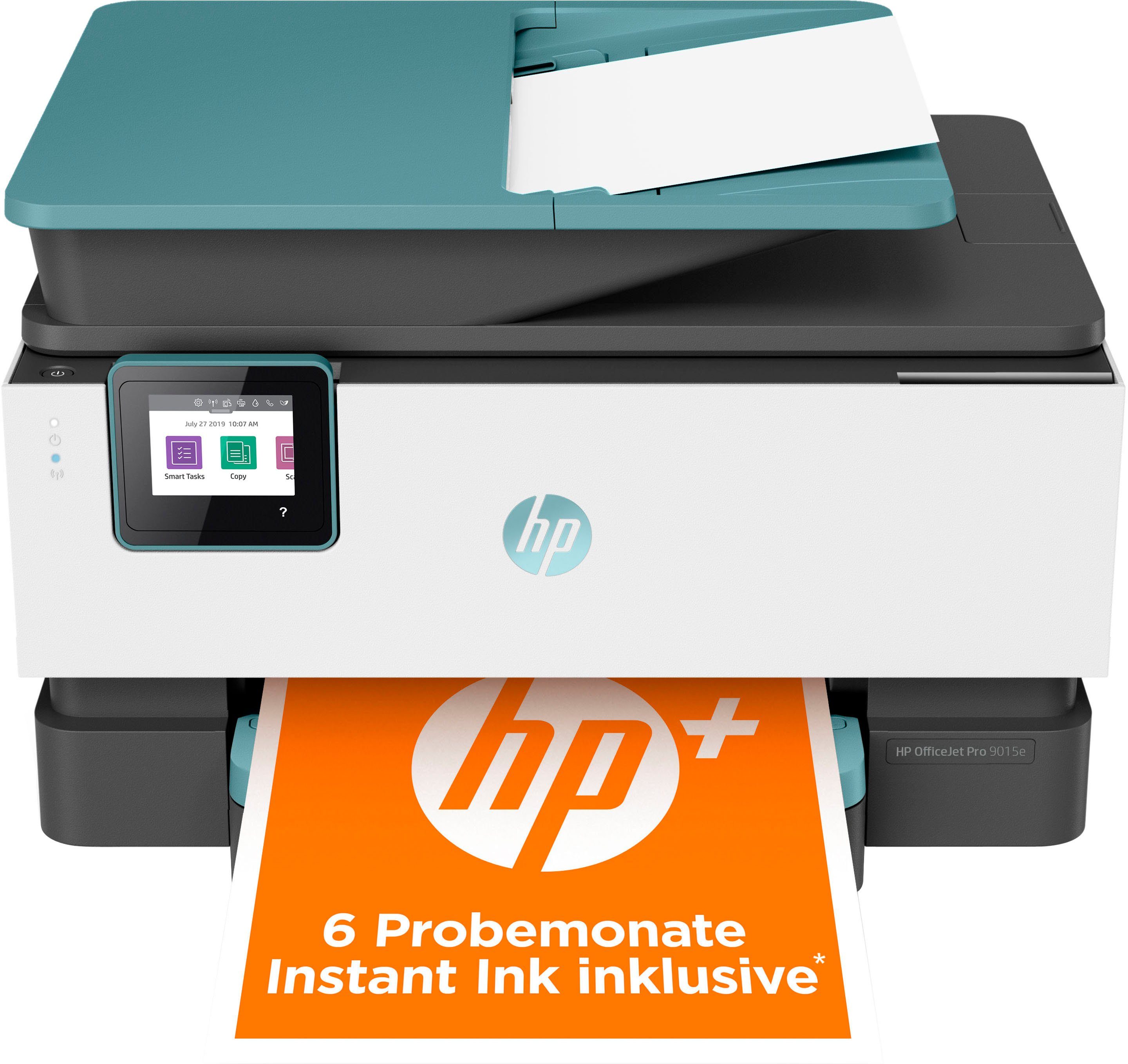 OfficeJet HP HP+ Pro WLAN Multifunktionsdrucker, (LAN 9015e kompatibel) (Ethernet), Instant All-in-One (Wi-Fi), Ink