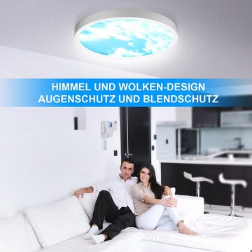 OULENBIYAR Deckenleuchte Ultra Dünn LED Panel 30x30 Deckenleuchten weiße Deckenlampen 24W, Kaltweiß, Flach Rund LED Panel Deckenlampen für Schlafzimmer Wohnzimmer Küche