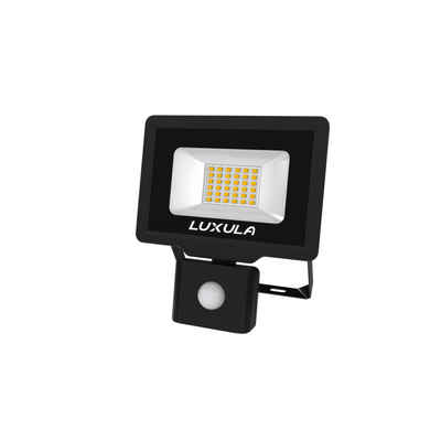 LUXULA LED Flutlichtstrahler LED-Fluter mit Bewegungsmelder, 30W, warm- & neutralweiß, 3000lm, IP65, LED fest integriert, warmweiß, neutralweiß