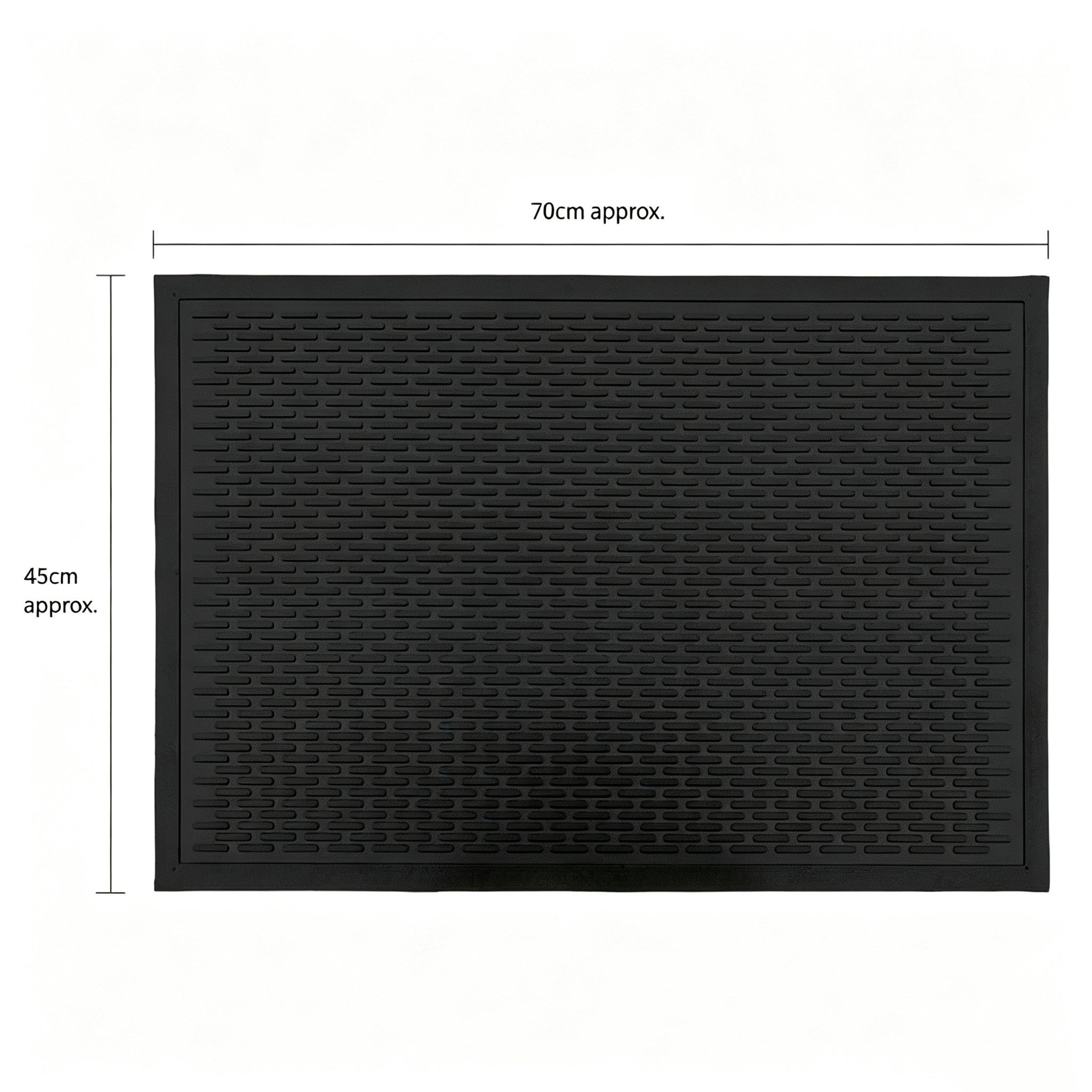wohnTRAUM24 Fußmatte Fußmatte außen rutschfest 45 x 70 cm – Schmutzfangmatte für Haustür, Schmutzfangmatte für Haustür,Flur,Balkon&Terrasse für Innen und Außen – Bild 4 von 5